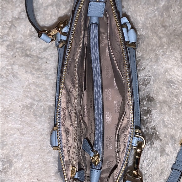 Baby Blue Michael Kors Satchel Purse & Wallet Set - Picture 5 of 7